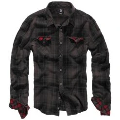 Brandit Checkshirt Duncan Braun-schwarz