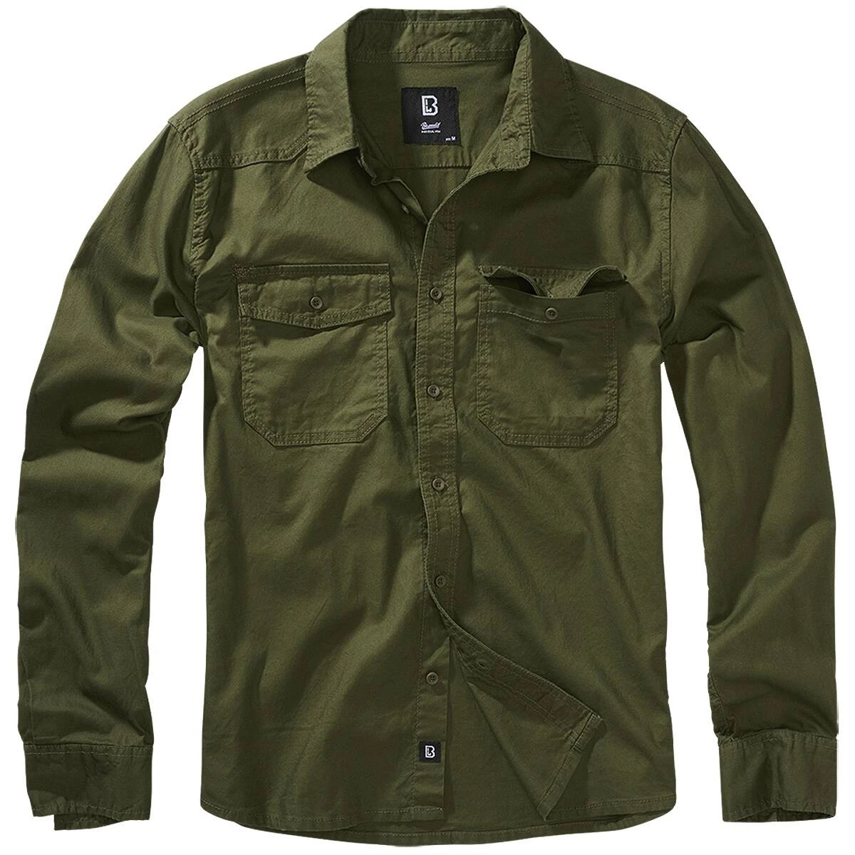 Brandit Flanellhemd Oliv 3 Brandit Flanellhemd Oliv