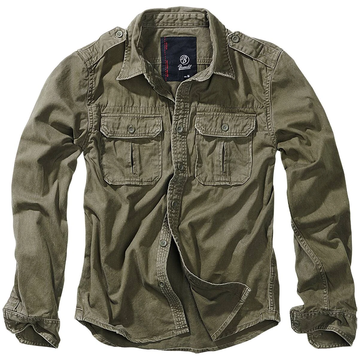 Brandit Vintage Shirt Langarm Oliv 3 Brandit Vintage Shirt Langarm Oliv