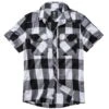 Brandit Checkshirt Kurzarm Weiß-schwarz -Brandit Verkäufe checkshirt kurzarm weiss schwarz