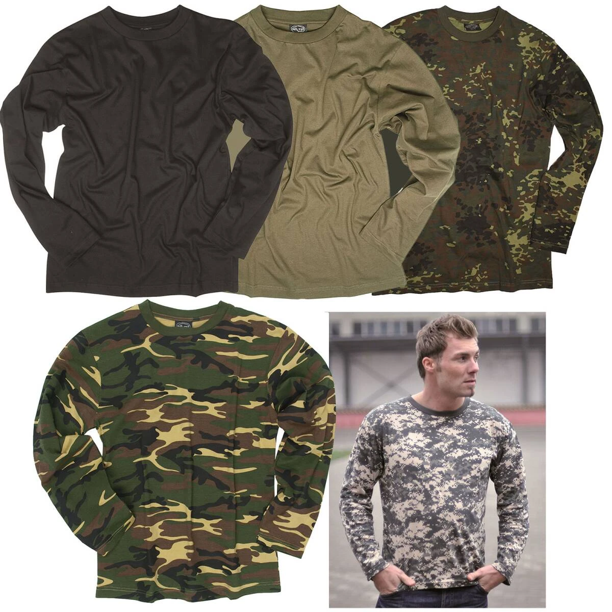 Mil-Tec Langarmshirt Woodland 5 Mil-Tec Langarmshirt Woodland – Bild 3