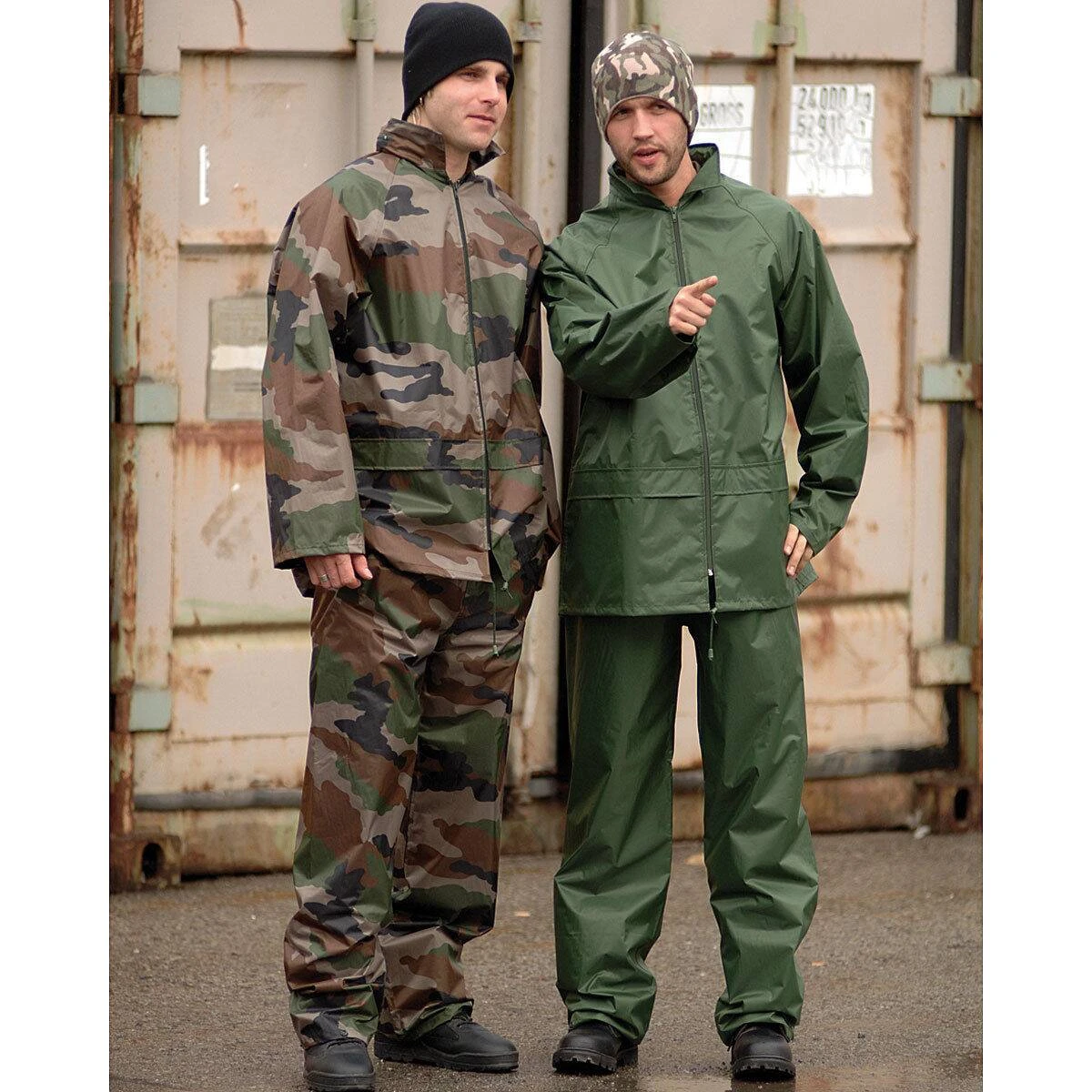 Regenanzug Oliv 4 Regenanzug Oliv – Bild 2