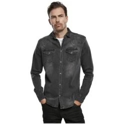 Brandit Riley Denim Hemd Schwarz -Brandit Verkäufe riley denim hemd schwarz3