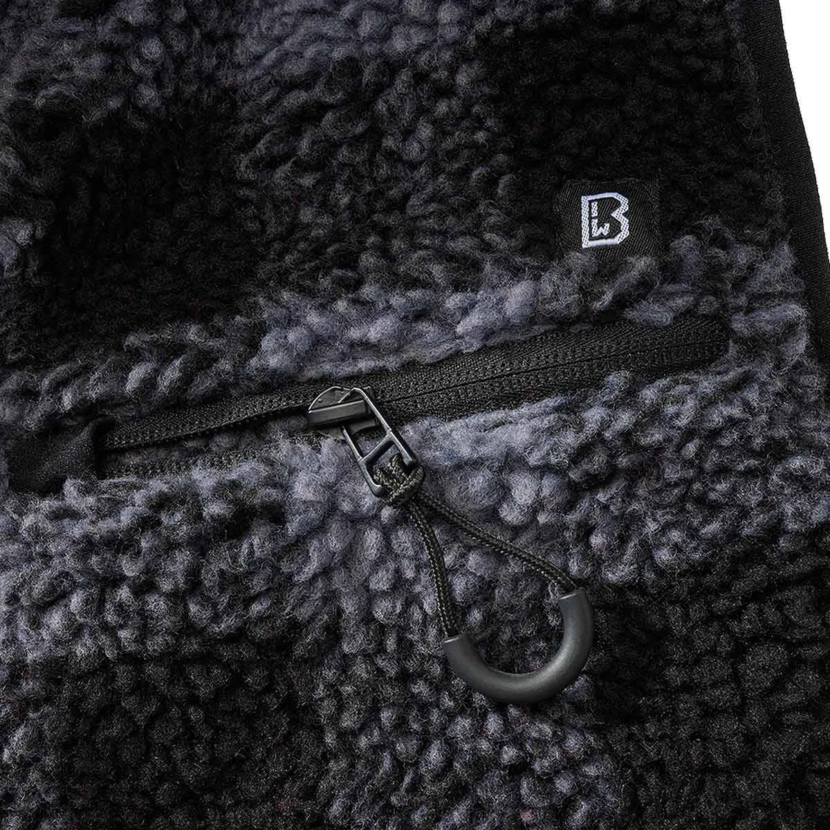 Brandit Teddyfleecce Weste Schwarz-grau 5 Brandit Teddyfleecce Weste Schwarz-grau – Bild 3