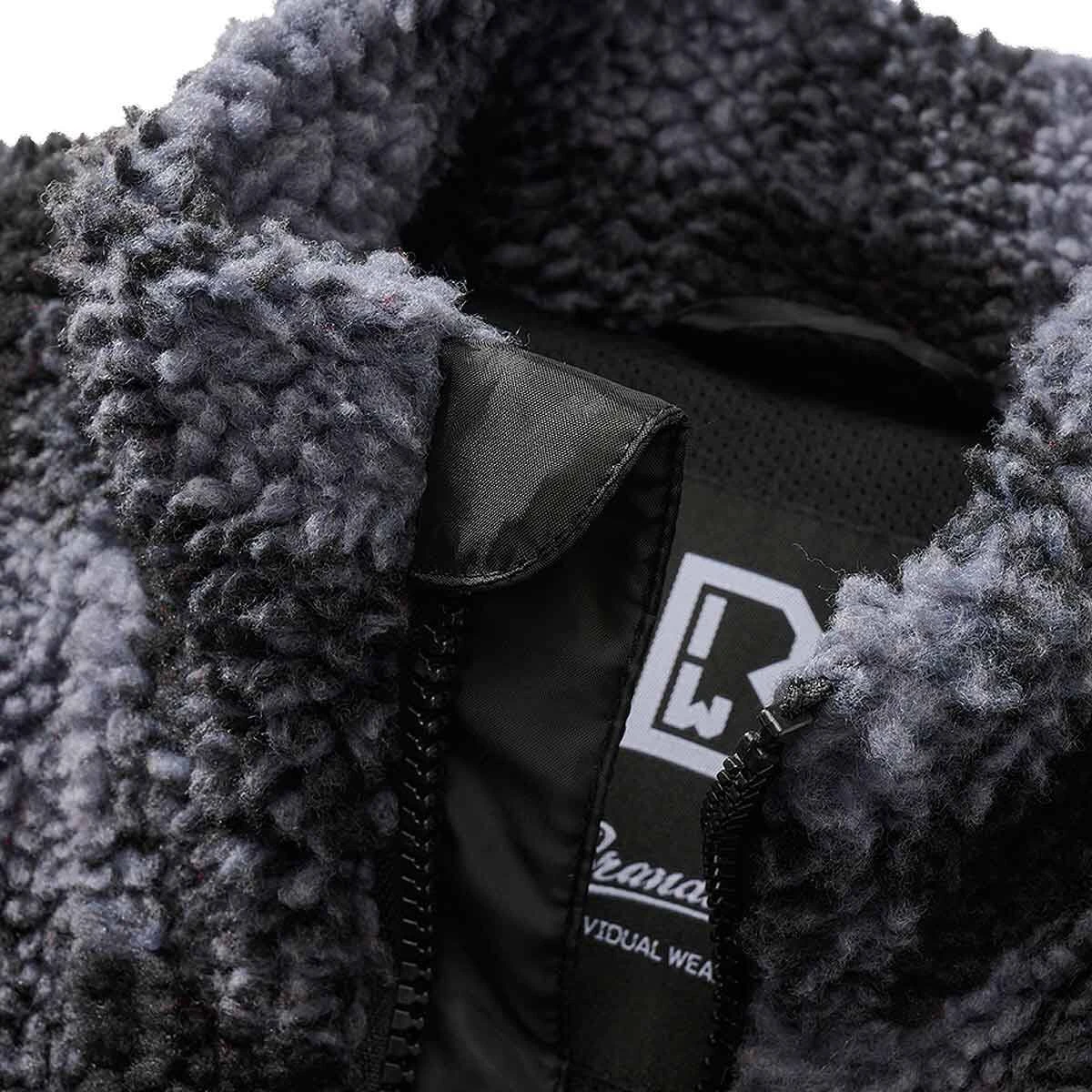 Brandit Teddyfleecce Weste Schwarz-grau 6 Brandit Teddyfleecce Weste Schwarz-grau – Bild 4