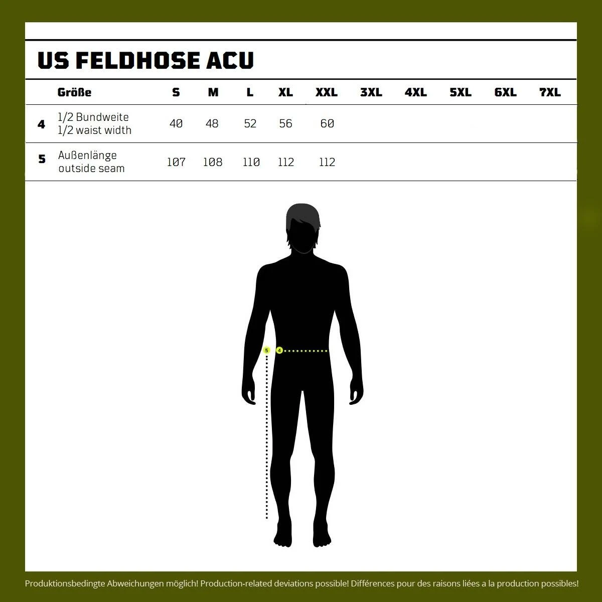 Mil-Tec US Feldhose ACU Ripstop, Oliv 5 Mil-Tec US Feldhose ACU Ripstop, Oliv – Bild 3
